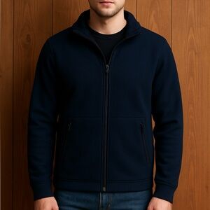 NWOT Banana Republic Men's Navy Zip-Up Sweater